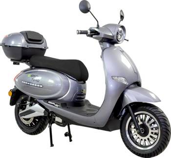 E-mio Toro+ stříbrná elektromotocykl s pouzdrem