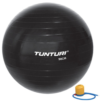 Tunturi balanční gymnastický míč 90cm černý + pumpa