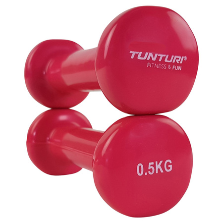 Tunturi crossfit sada na cvičení činky 0,5 kg růžová