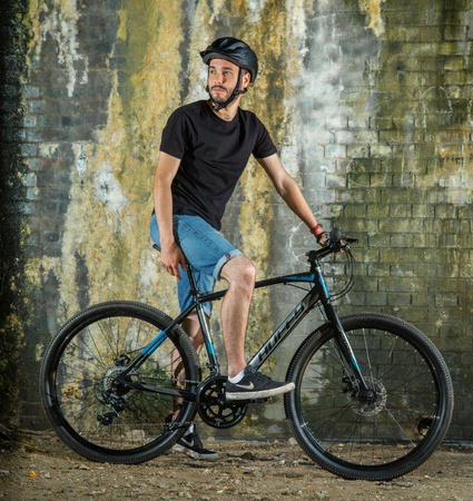 Pánské kolo Huffy Carom Gravel 27,5", Shimano TY-300, matná černá