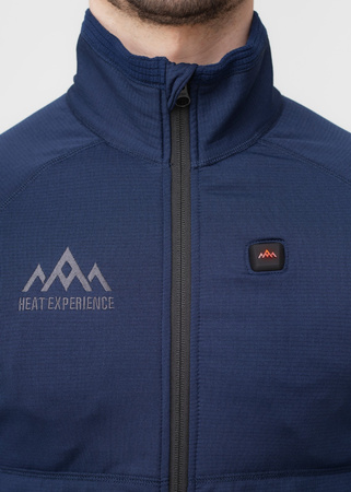 HeatX Heated Grid Fleece Mens M Blue + power banka